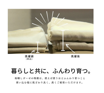 三河産　綿100％　120本ガーゼ肌掛けふとんカバー_コスモブルー【G0581】