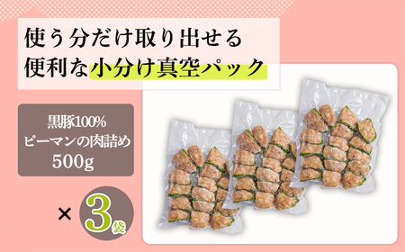 ピーマンの肉詰めハンバーグ 1.5kg 《国産黒豚100%》 [ 冷凍食品 故郷納税 お惣菜 時短調理 1人暮らし 独り暮らし お弁当のおかず コスパ 10000円 1万円台 ワンストップオンライン申