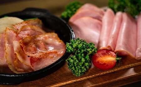 《訳あり》切り落としベーコン(200g×4)＆ロースハム(400g×2) 計1.6kg 詰合せ セット 切り落とし ベーコン ロースハム ハム スライス 豚肉 豚 肉 朝食 お弁当 おかず おつまみ 