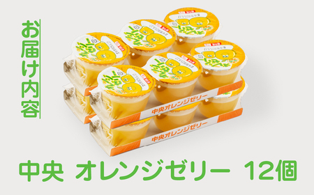 中央製乳 中央オレンジゼリー3p 12個セット おやつ デザート おれんじ 国内製造 果汁 ロングセラー 愛知県 豊橋市