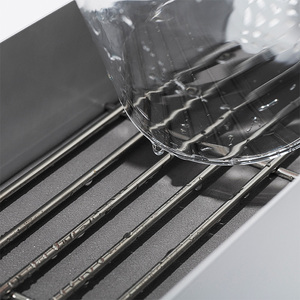 No.452-01 置き場所が自由な水切りカゴ　CARGO H55 ブラック ／ 水切り バスケット 省スペース キッチン収納 セパレート 吸水構造 コンパクト 持ち運び 重ね置き 整理整頓 おしゃれ