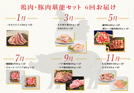 【定期便6回】よさこい尾鶏×力豚