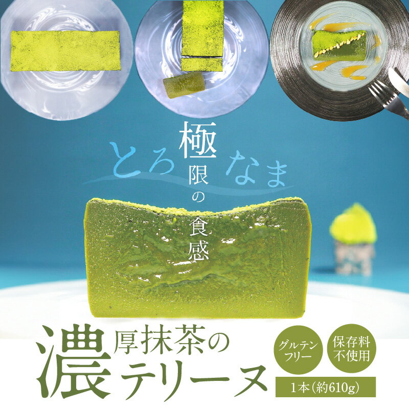 【ふるさと納税】濃厚 抹茶 テリーヌ 610g 手作り グルテンフリー 保存料不使用 スイーツ デザート おやつ なめらか 濃厚でも苦すぎないシェフイチオシの自信作 冷凍 国産 西尾抹茶 愛知県 碧南市 お取り寄せ お取り寄せスイーツ 送料無料