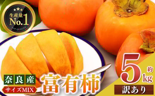【先行予約】富有柿 訳あり 約5kg サイズMIX | フルーツ くだもの 果物 柿 かき カキ 富有柿 奈良県 五條市