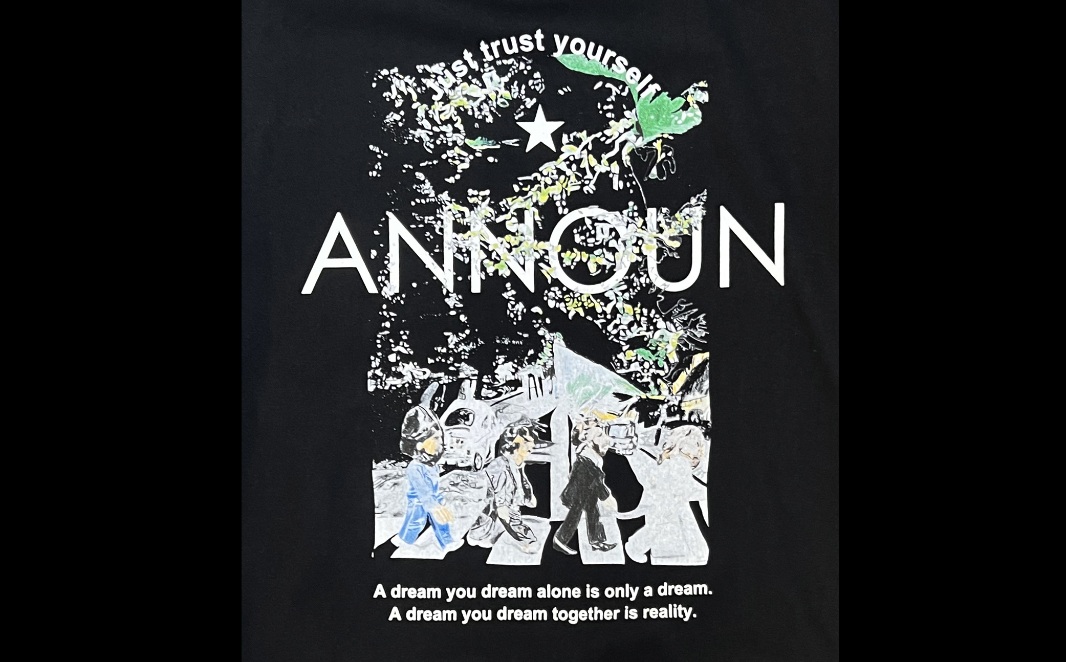 ［ANNOUN］Abbey Road Ｔシャツ | 服 アパレルブランド 絵画 アート コラボレーション アンノウン 福祉 就労支援 就労継続支援B型事業所 アトリエ・アンノウン 埼玉県 越谷市