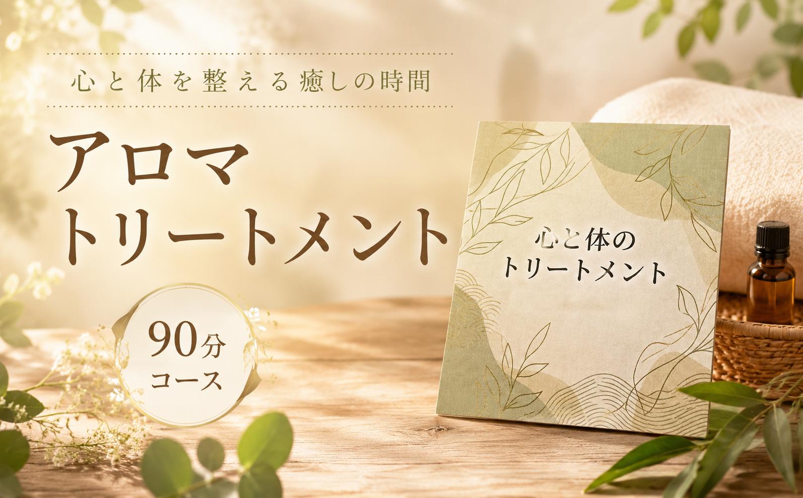 
                  心と体の トリートメント マッサージ 90分コース チケット 茨城県 筑西市 アロマ マッサージ リラクゼーション リラックス 気分転換 リフレッシュ 利用券 関東 旅行
                