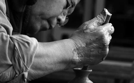 【唐津焼】斑唐津花入 / 花瓶 植物鉢  モダン / 佐賀県 / 大杉皿屋窯[41ABAC010]