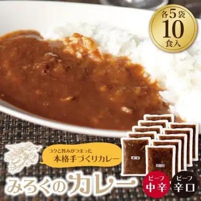 Z27-03 寄附額改定↓↓ みろくのカレー10食（中辛5食・辛口5食） カレー
