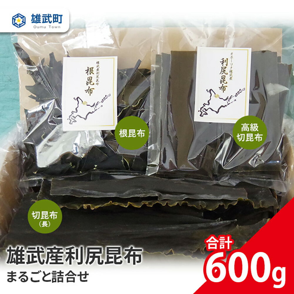 【ふるさと納税】北海道雄武産 天然利尻昆布 まるごと詰合せ 600g【0110801】