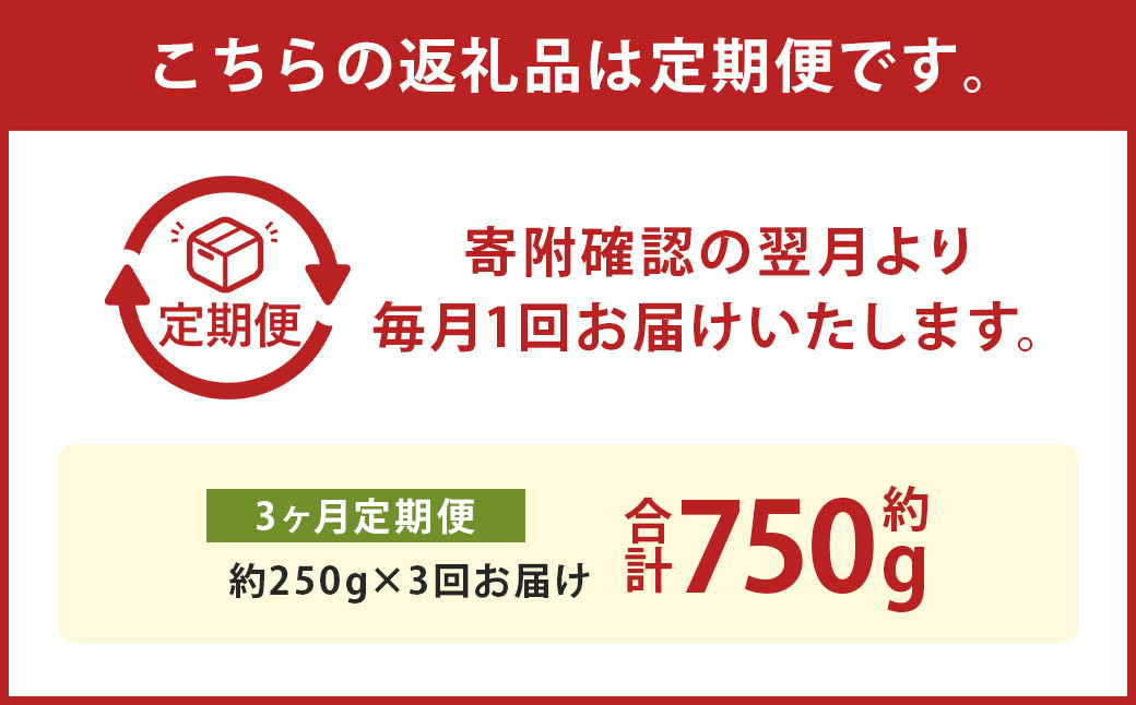 【3か月定期便】熊本産 馬肉の しゃぶしゃぶ 約250g