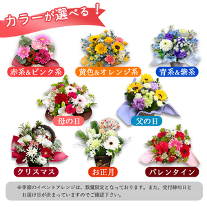 季節のフラワーアレンジメント（L/青・紫系） | 花 お花 生花 フラワー フラワーアレンジメント 花束 お祝い 青 紫 ブルー バイオレット 配送地域限定 京都府 綾部市