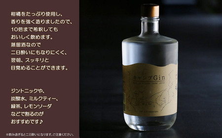 キャンプGIN 大瓶 750ml×1本 キャンプ屋さん監修 アウトドア専用のお酒 【アーベントイアー】