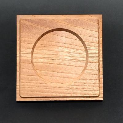 ふるさと納税 加茂市 ケヤキ無垢茶托(ソーサー)大A　5枚セット