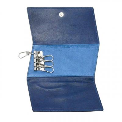 ふるさと納税 徳島市 本革　藍染め　10°(じゅうど)　キーケース【CT023】 |  | 02