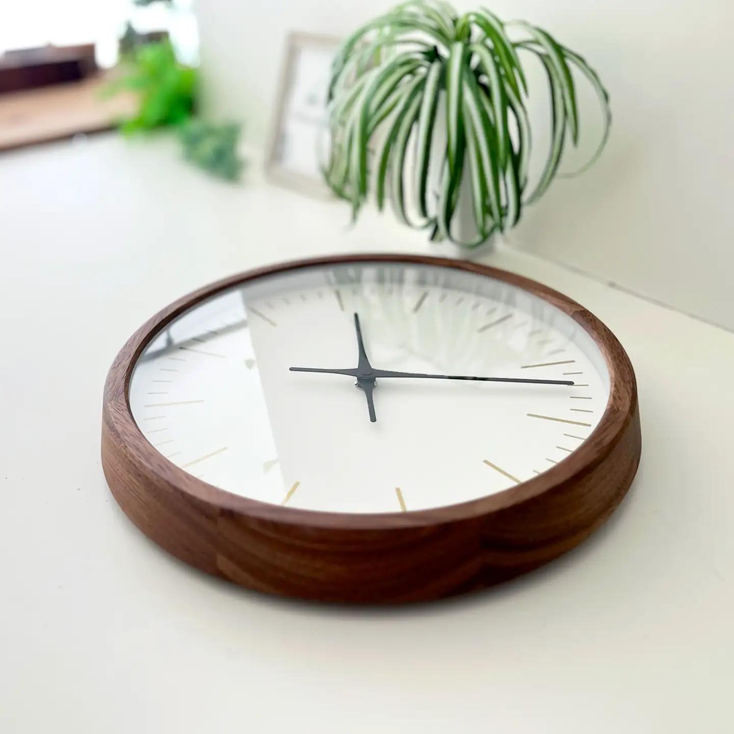 KATOMOKU muku clock 木製掛け時計（ウォールナット）km-129WA