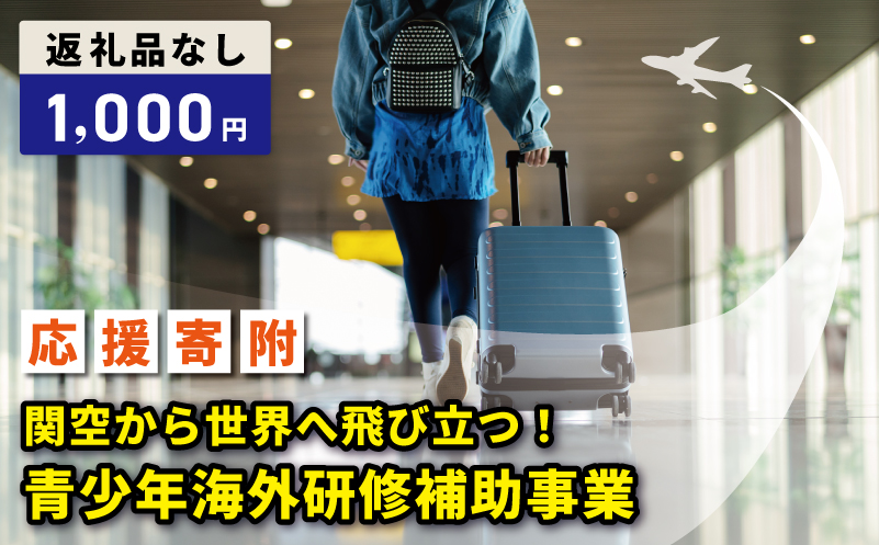 【返礼品なし】関空から世界へ飛び立つ！青少年海外研修補助応援寄附（大阪府泉佐野市）【大阪 泉佐野 大阪府 泉佐野市】