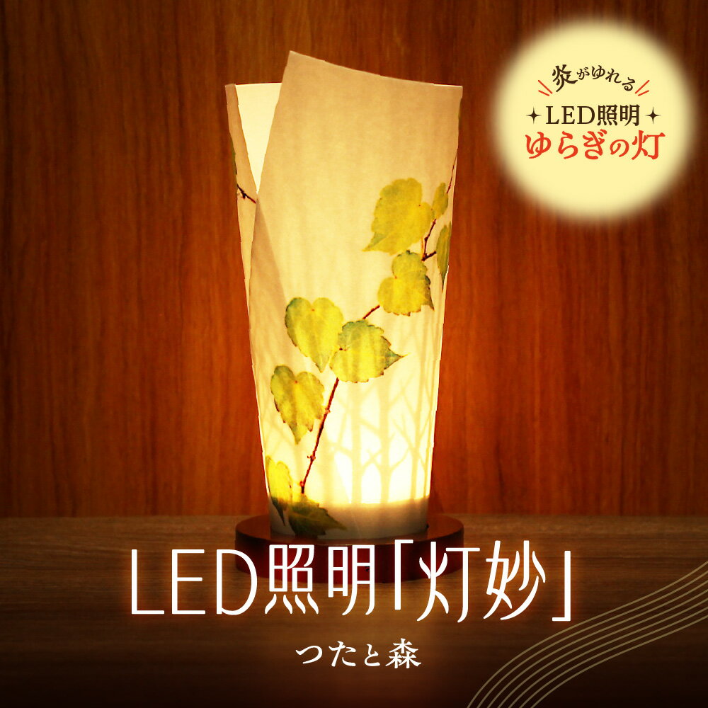 【ふるさと納税】 ライト 炎がゆれる LED照明 つたと森 日本古来の燭台 ゆらぎの灯 灯妙 明るさセンサー付き 室内専用 USB電源 日本製 LED 照明 ランプ シェード インテリア 雑貨 日用品 工芸品 お土産 リラックス 癒し おしゃれ 北海道 札幌市