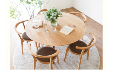 無垢 ダイニングテーブル サークルテーブル 円 / ウォールナット材 または オーク材 【HIRASHIMA AGILE Circle Dining Table 105】 受注生産
