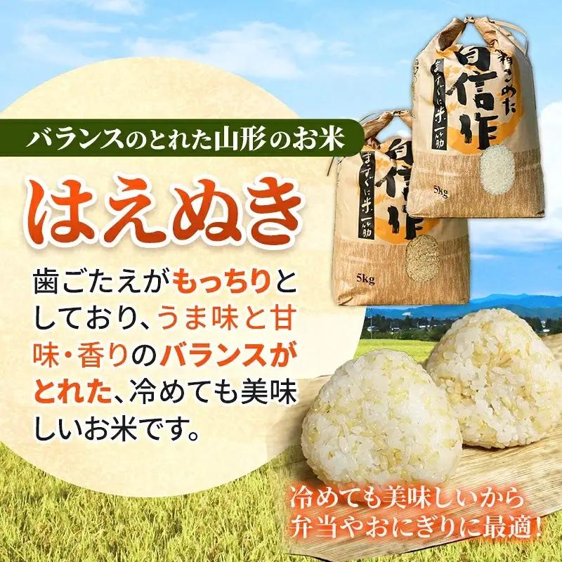 人気のブランド米 はえぬき 玄米 10kg 令和7年産 - 山形県 飯豊町産 米 銘柄 ブランド米 田園サービスいいで【価格改定X】