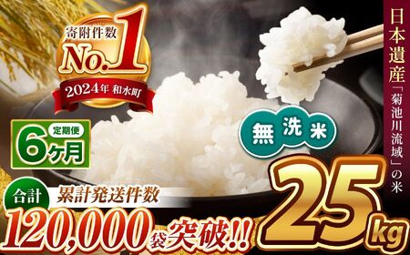 【定期便6回】令和7年産 熊本県産 ほたるの灯り 無洗米 25kg 米 こめ