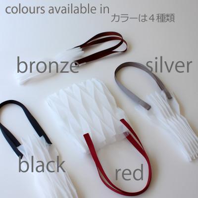 ふるさと納税 高松市 香川県産 プリーツバッグ・ヘリンボーン・スモール[レッド1点]　軽やかで上品な透け感のあるバッグ |  | 03