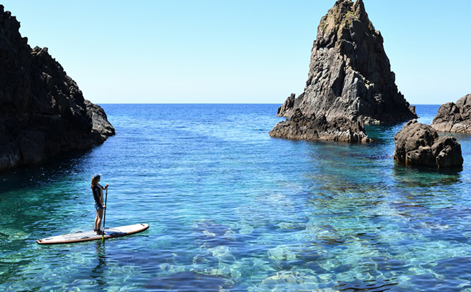 SUP&カヤック絶景ツーリングコース 1名様分 (150分：温泉チケット付) 手ぶらでOK [電子チケット] 体験チケット | シーカヤック サップ アクティビティ チケット マリンスポーツ ウォータ