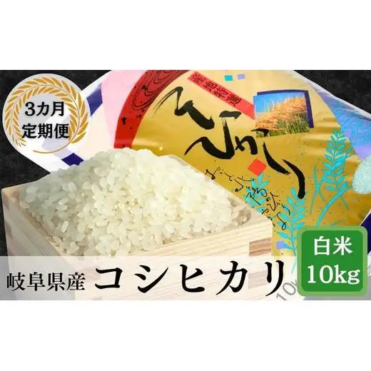 ≪令和7年産≫ 【3か月定期便】岐阜 コシヒカリ （約10kg×3回）