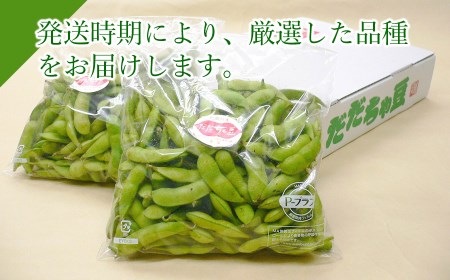 【令和6年産先行予約】 市場直送『だだちゃ豆』 2kg (500g×4袋) 山形県鶴岡市産　株式会社 元青果