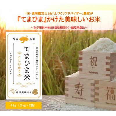 ふるさと納税 久喜市 令和7年産  『てまひま米』　こしひかり　精米4kg(2kg×2)