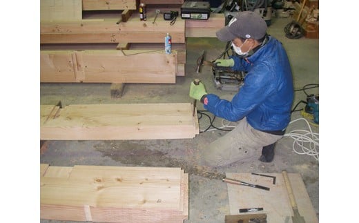 No.004 大工仕事　手刻み体験 ／ 体験 チケット 大工体験 伝統 技術 手加工 手作業 思い出作り 1時間 大阪府 特産品