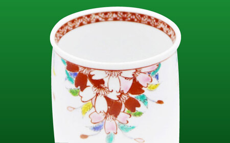 【山口政勝工房】さくら絵湯呑(大)[UBW010]