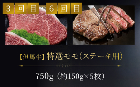 【特選但馬牛定期便】～赤身肉のヘルシーな旨み６回～ AS1M2