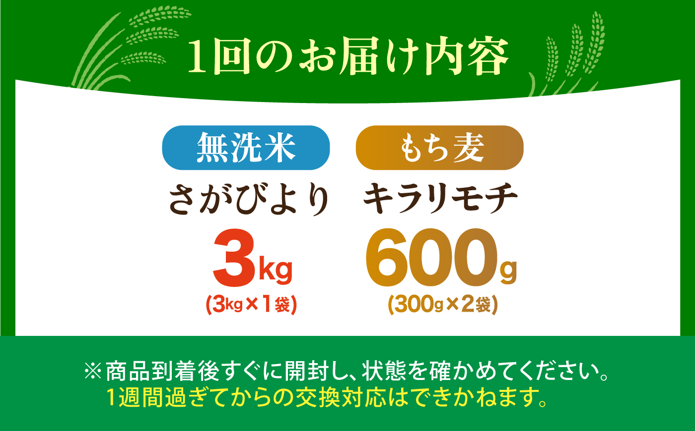 【全12回定期便】無洗米・もち麦セット（ さがびより3kg ・ キラリモチ 300g×2袋 ）【大塚米穀店】 麦 もち麦 米 精米 [HBL178]