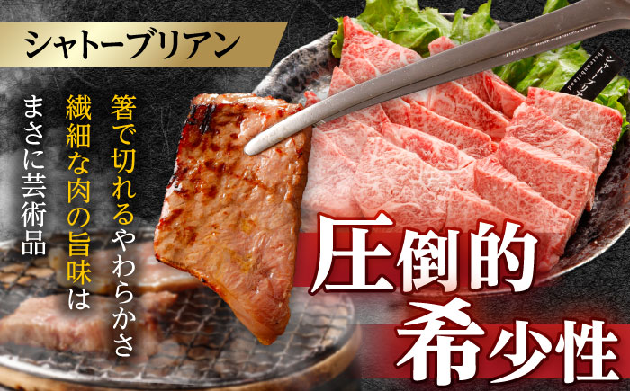 〈シャトーブリアン入り〉希少部位 焼肉 3種食べ比べセット 700g(シャトーブリアン200g・サーロイン200g・ランプ300g)  / 長崎和牛 国産 牛肉 和牛 a5 焼肉 やきにく 焼き肉用 