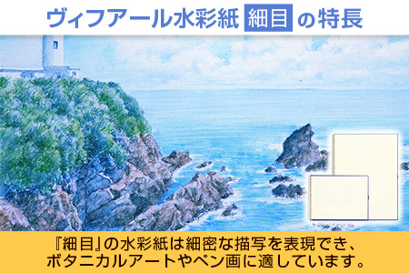 マルマンの「ヴィフアール水彩紙スケッチブック」細目2種類セット(合計10冊)　雑貨　文房具　画用紙　ノート　国産 FA3-23