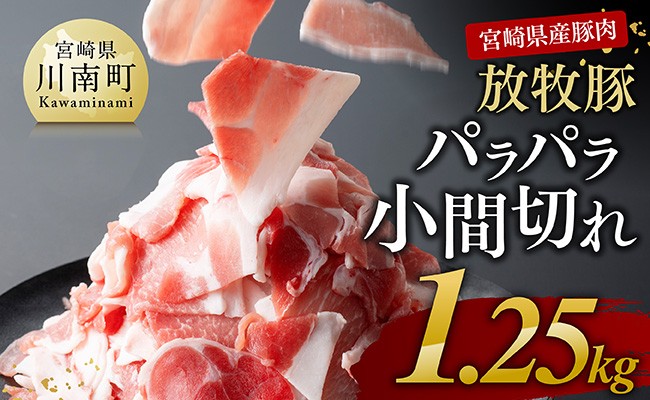 
            【小分け！】宮崎県産豚肉　放牧豚パラパラこま切れ1.25kg（250g×5袋）【 豚肉 豚 肉 小間切れ 細切れ 炒め物 】
          
