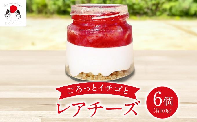 ごろっとイチゴとレアチーズ（南城市／美らイチゴ）   I  いちご レアチーズ スイーツ デザート 美らイチゴ ご当地 スイーツ   沖縄県 南城市 ふるさと納税 美らイチゴ レアチーズ6個