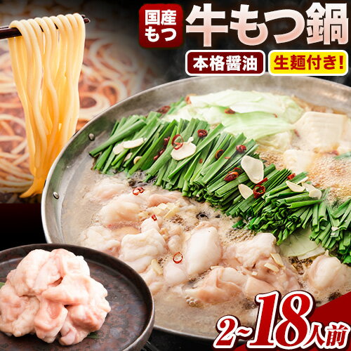 【ふるさと納税】もつ鍋 もつ鍋セット 2人前 から20人前 醤油味 ちゃんぽん付き 国産牛小腸100％使用 送料無料《30日以内に出荷予定(土日祝除く)、10月出荷、11月出荷、12月出荷》 牛もつ 唐辛子 ニンニク セット 博多 国産 ヤマタカ醤油 牛 冷凍食品 冷凍 鍋 鍋セット