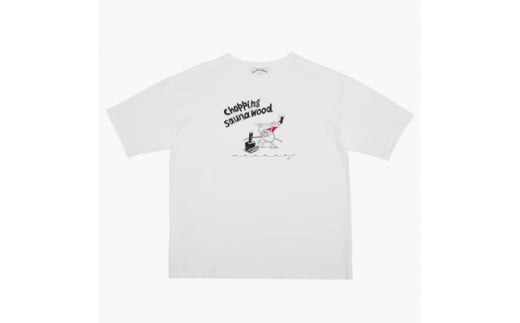 ＜Sea Sauna Shackオリジナル＞薪割りTシャツ ホワイト Sサイズ【1668876】