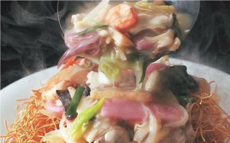 【全12回定期便】長崎ちゃんぽん・皿うどん揚麺　各8人前＜みろく屋＞[QBP014]