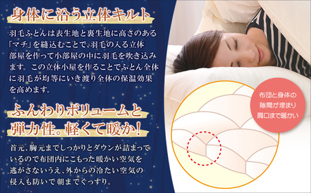 W32-02 アースダウン 羽毛掛布団 セミシングルサイズ(umou-0113 ) 【SKI】 【fukuchi00】 寝具 掛布団 羽毛 高品質