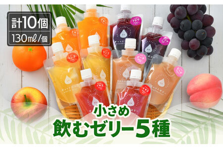 小さめ飲むゼリー5種(10個入り)【ギフト 母の日 父の日 こどもの日 敬老の日】[m01-a051]
