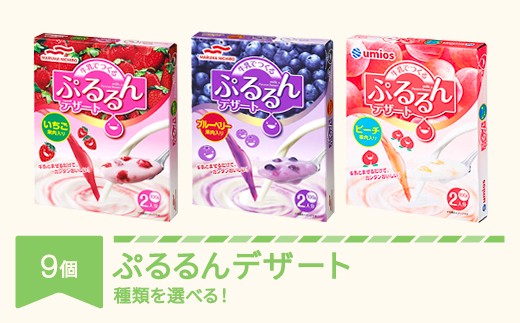 
                  ウミオス (マルハニチロ)  牛乳でつくる ぷるるんデザート 9個 種類選べる ku-pdxxx9
                