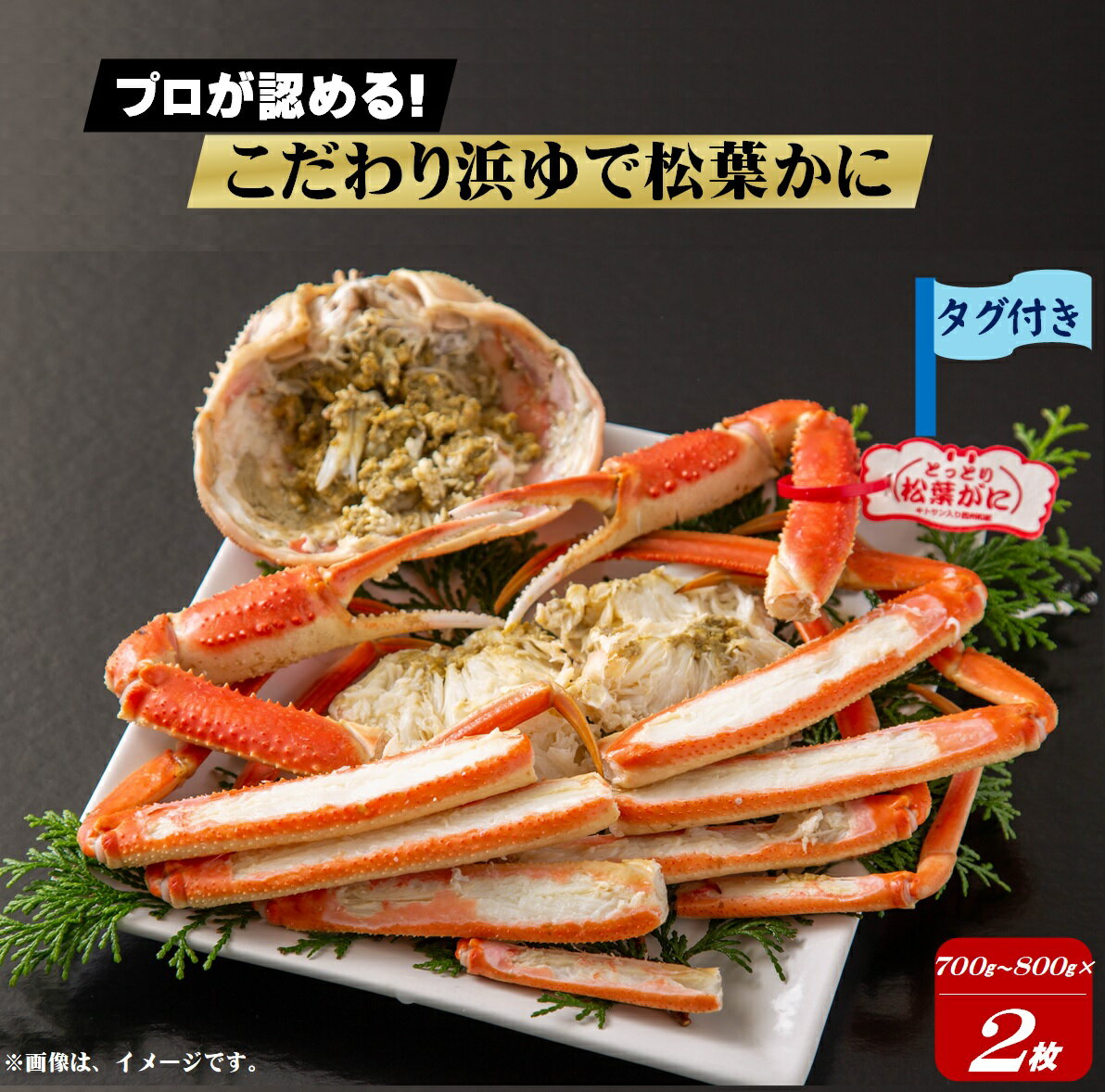 【ふるさと納税】先行予約 松葉がに プロが認めるこだわり浜ゆで松葉かに 700g〜800g/1枚 ×2枚 冷蔵【11月15日〜2月末発送】（12/25～1/10配達不可） 足立本店 松葉蟹 松葉ガ二 蟹 カニ かに 浜茹で ボイル済 海鮮 鳥取県 米子市 数量限定 タグ付き