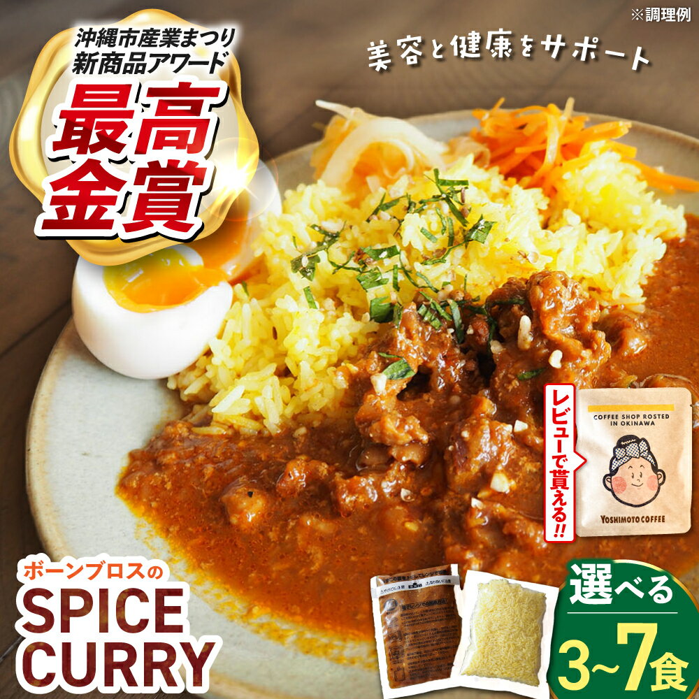 【ふるさと納税】【腸活カレー】ボーンブロスのスパイスカレー＆ターメリックジャスミンライスセット (選べる内容量) 沖縄市 / BoneBrothFactoryOkinawa