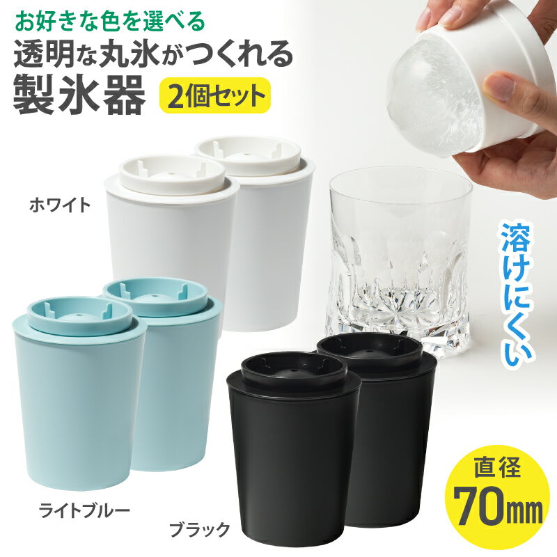 【ふるさと納税】透明丸氷 STK-08L 2P ライトブルー ／ ライクイット like-it 氷 製氷器 晩酌 ロックアイス 溶けにくい 奈良県 葛城市