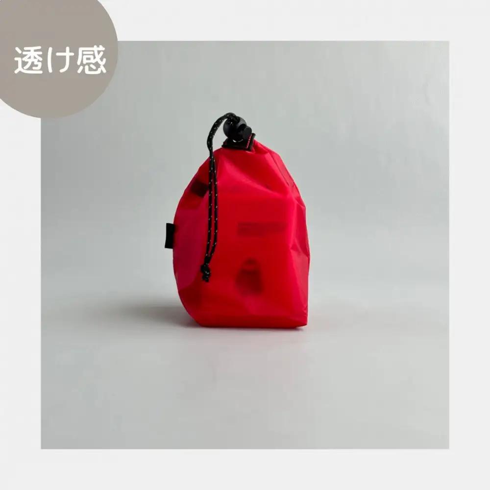 【XS 0.5L・赤】　手のひらサイズの軽量ナイロン巾着袋