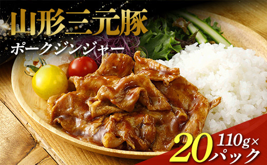 山形三元豚ポークジンジャー 110g×20パック F2Y-3939