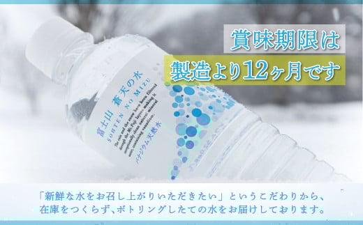 【12カ月定期便】＜ラベルレス＞富士山蒼天の水 500ml×24本（１ケース） YC009_イメージ5