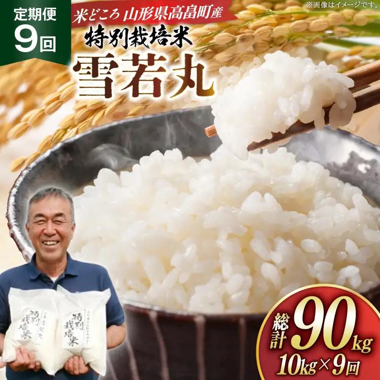 米 定期便 9回 令和8年産 特別栽培米 雪若丸 10kg 9回 計90kg